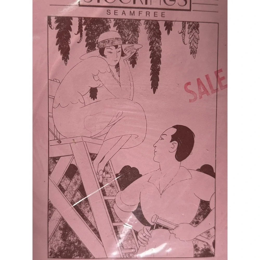 Vintage Funn Stockings 100% Silk Seamfree Made in England Gray Small NIP